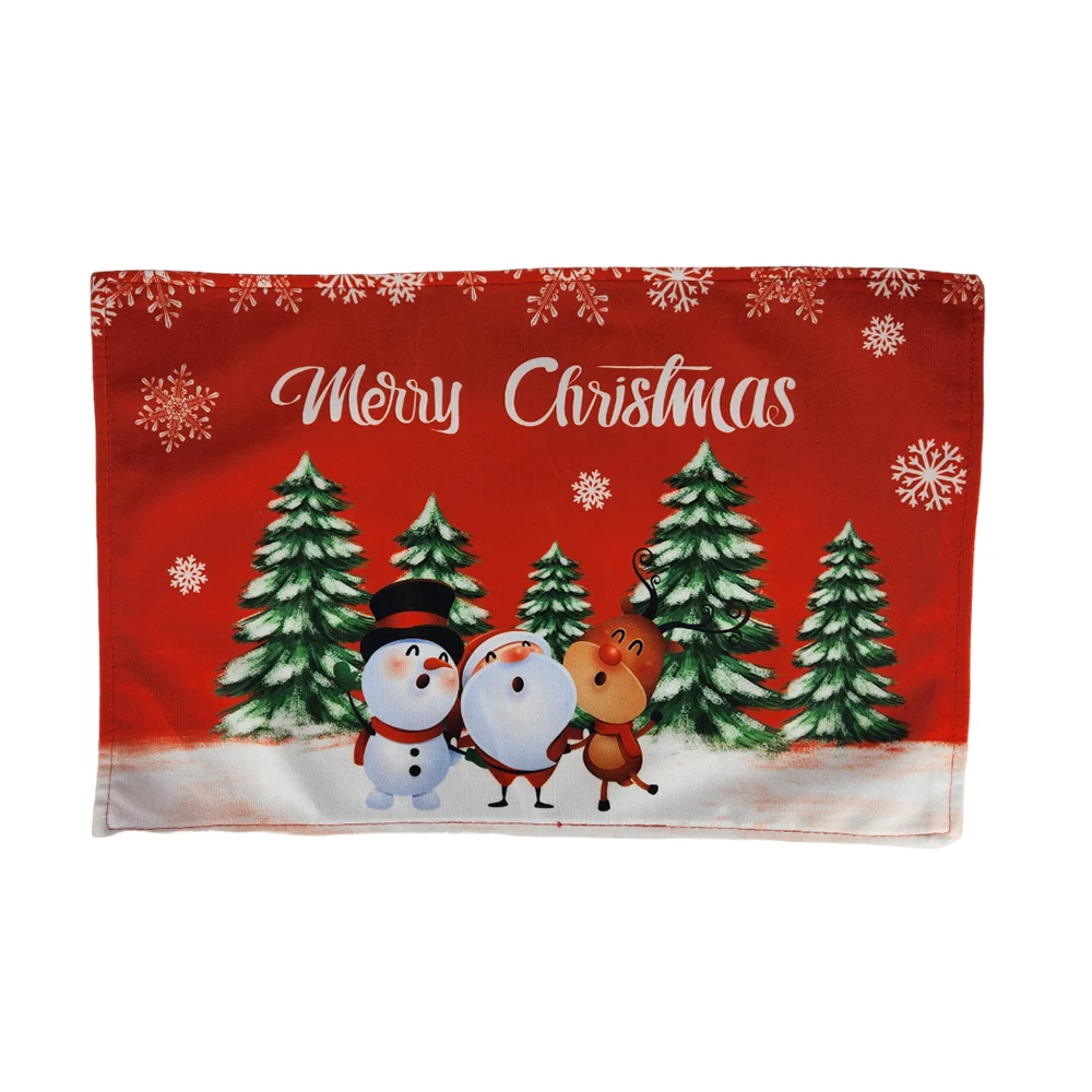 1pza Mantel individual de tela con temática navideña 42 x 27cm, variedad de modelos / 60129