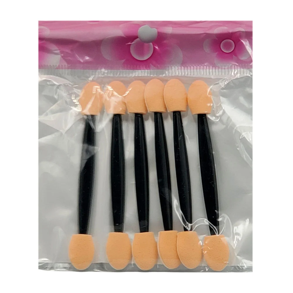Paquete con 6 aplicadores dobles para sombra de ojos, variedad de colores / aa-1024