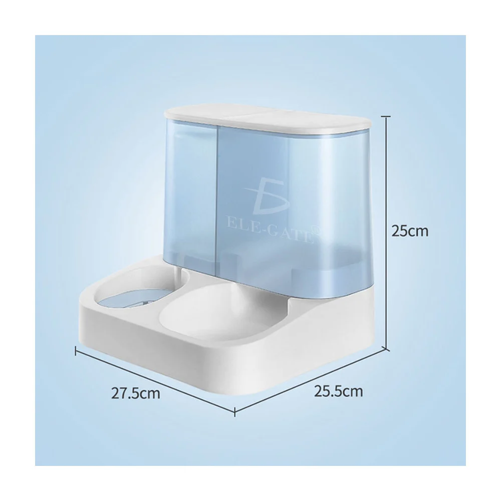 Alimentador dispensador automático de agua 1L y croquetas 2.8L para mascotas