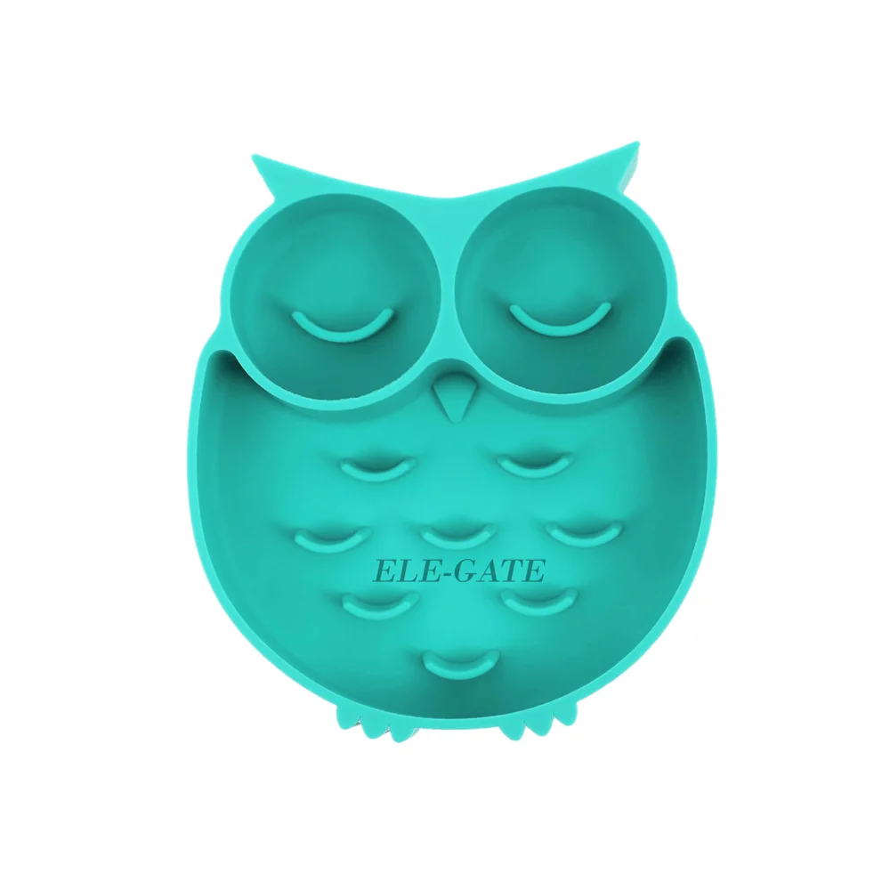 Plato tazón entrenador interactivo para mascotas en forma de búho, variedad de colores