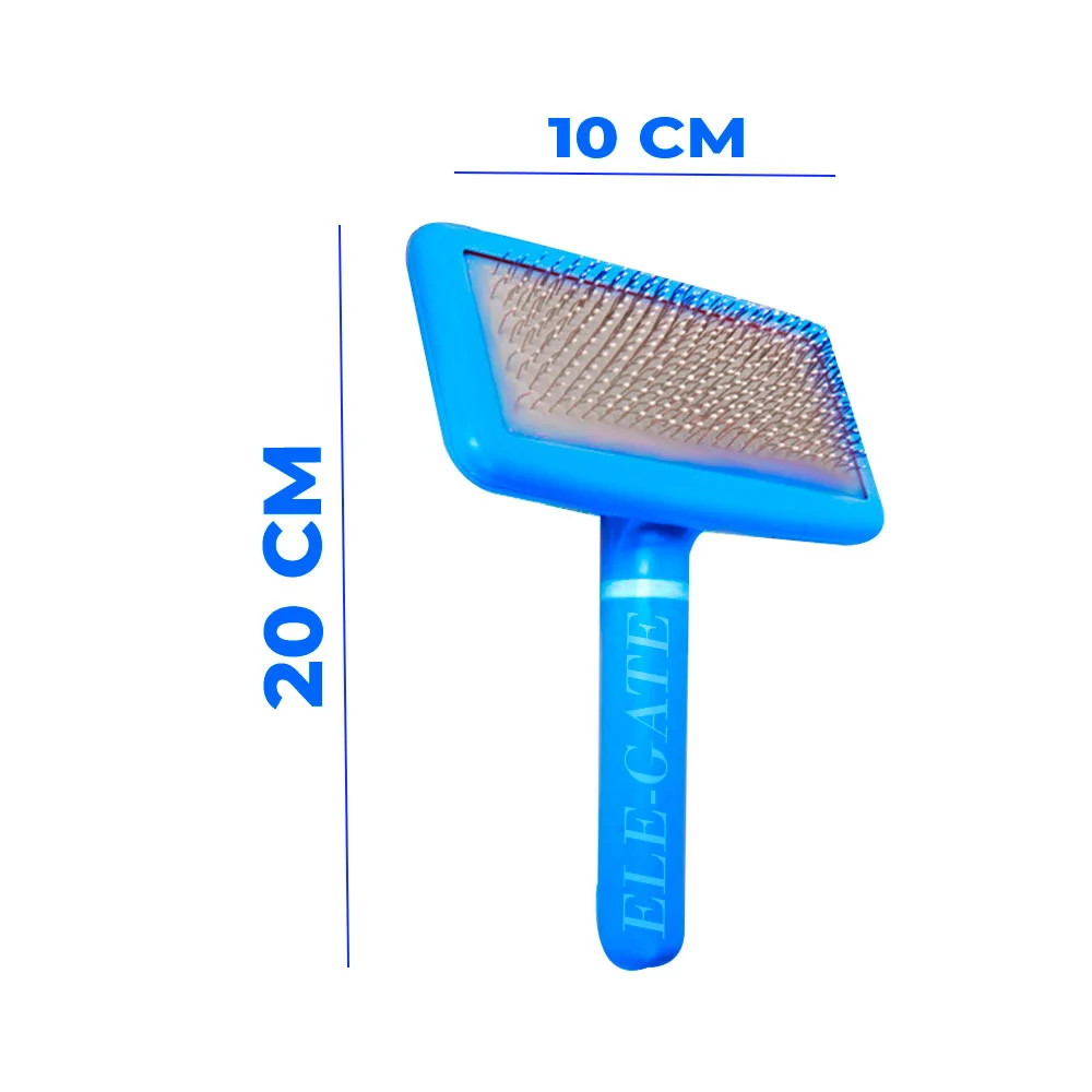 Cepillo rascador cardina con puntas protegidas para mascotas, variedad de colores