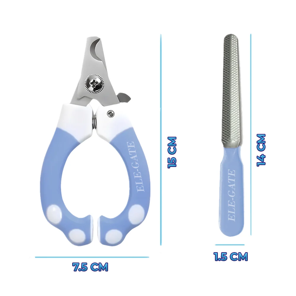 Corta uñas con lima tipo alicate para perros y gatos, variedad de colores / mas.08.15cm