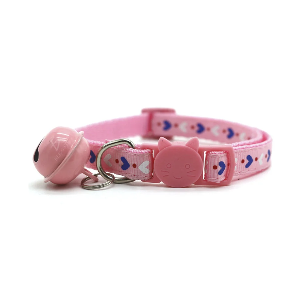 Collar ajustable, para mascota, con broche en forma de gato, con diseño animado y cascabel grande, variedad de modelos y colores