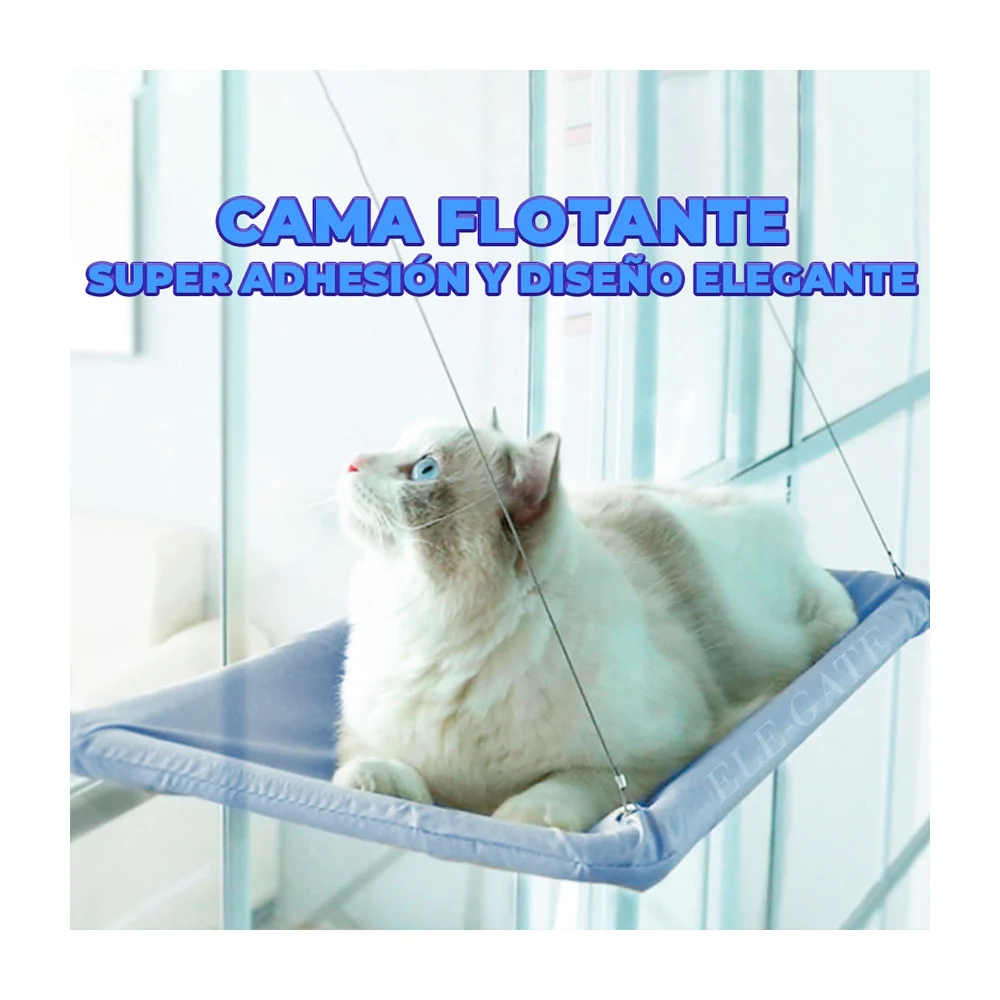 Cama hamaca flotante para gatos con chupones adheribles para ventana
