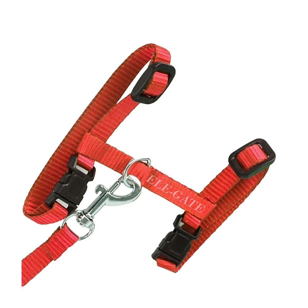 Juego de pechera ajustable con correa para mascotas, variedad de colores