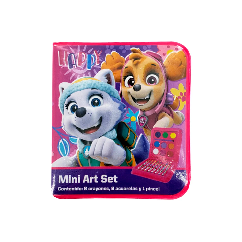 Mini set de arte con 18 accesorios para colorear de paw patrol / mas28pn