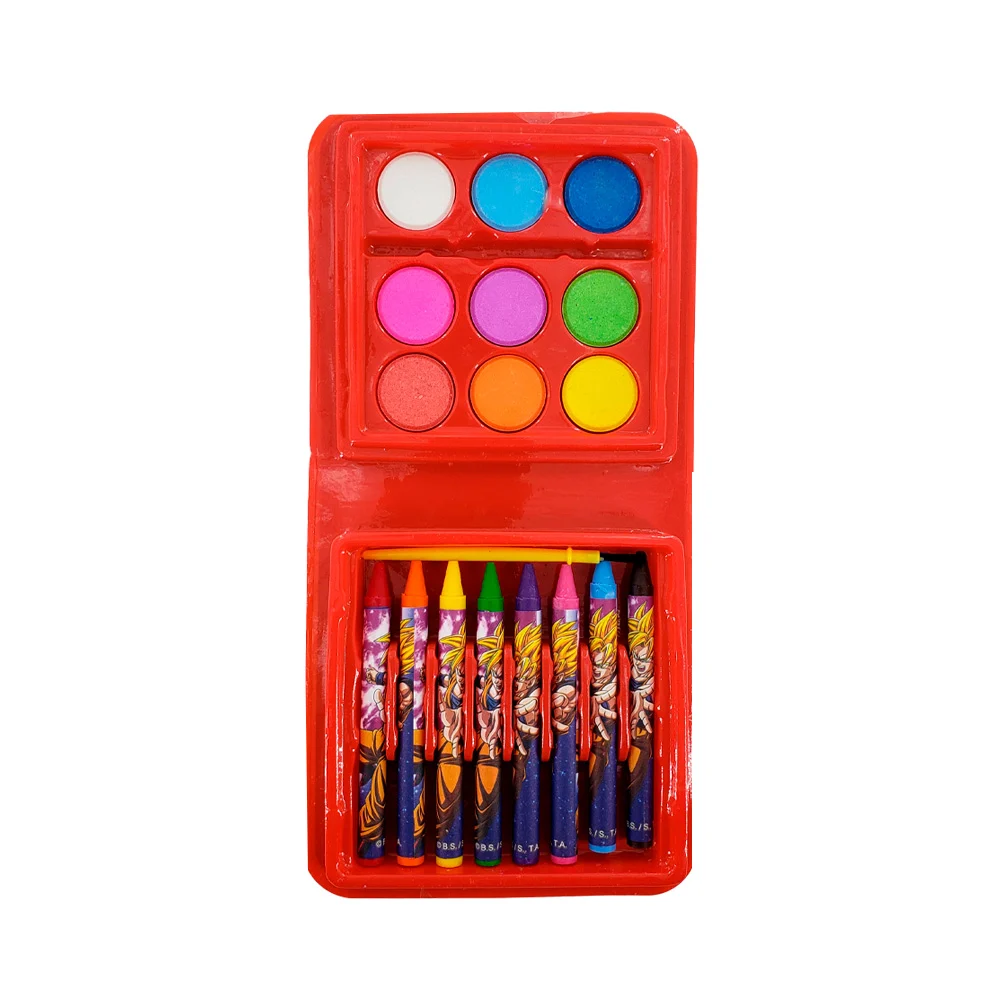 Mini set de arte con 18 accesorios para colorear de dragon ball z / mas38db