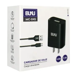 Combo cargador de viaje de carga ultrarápida con entrada usb-v8, 2.4a…