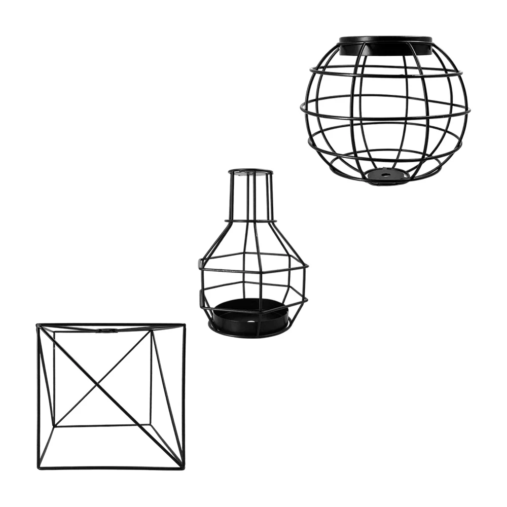 Soporte colgante tipo jaula metálica para bombilla, variedad de formas / mdl5351