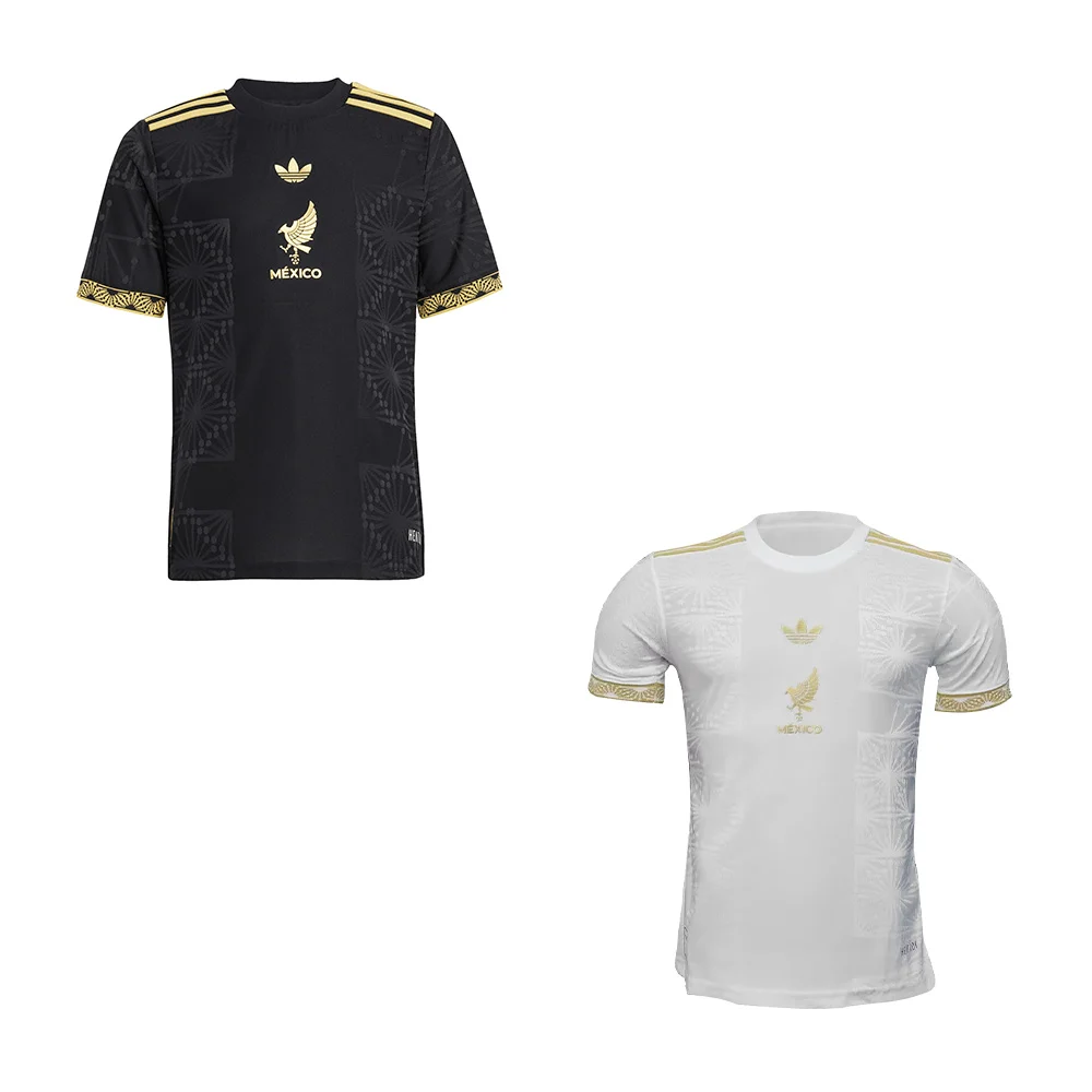 Playera - jersey deportiva de la selección mexicana, color blanco o negro con detalles en dorado, variedad de tallas / p95985 / méxico de oro / heat.rdy
