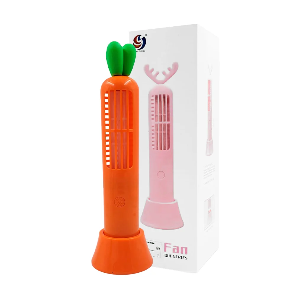 Mini ventilador portátil con base y diseño de orejas o cuernos, variedad de colores / cs008-1
