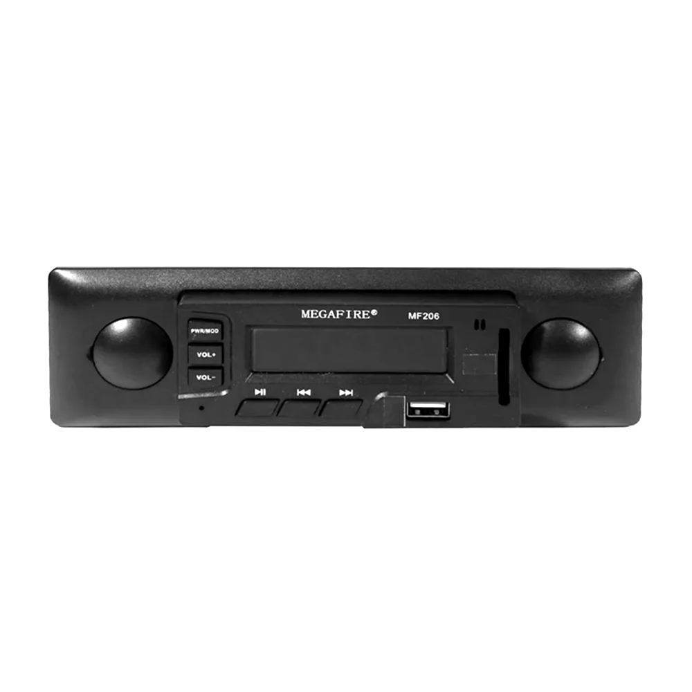 Estéreo sencillo mp3 para automóvil con radio fm, pantalla digital + entrada para usb, cable auxiliar y tarjeta sd / mf206