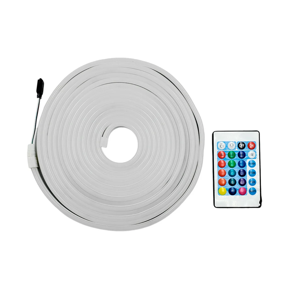 Tira flexible maigoo de luz led neón rgb de 5m con regulador / mg02814