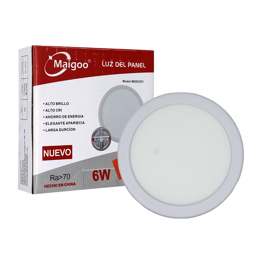 Lámpara / panel ajustable circular maigoo de 6w, 10cm / mg03301