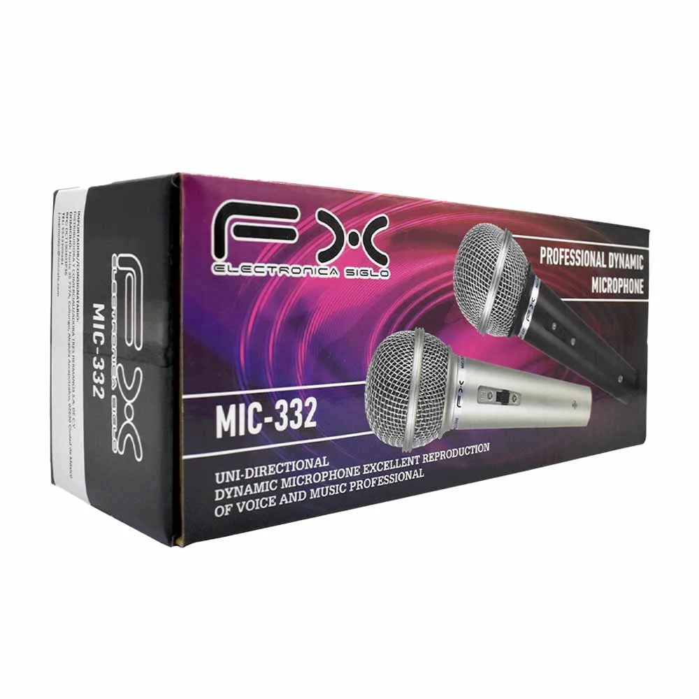 Micrófono profesional alámbrico fx, variedad de colores / mic-332