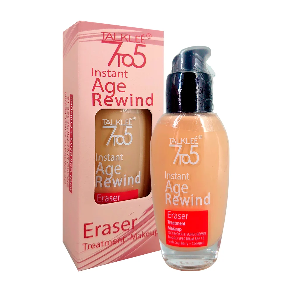 1pza Base de maquillaje líquida talkleé con efecto rebobinado de edad instantáneo, variedad de tonos / tk-1413 / h41