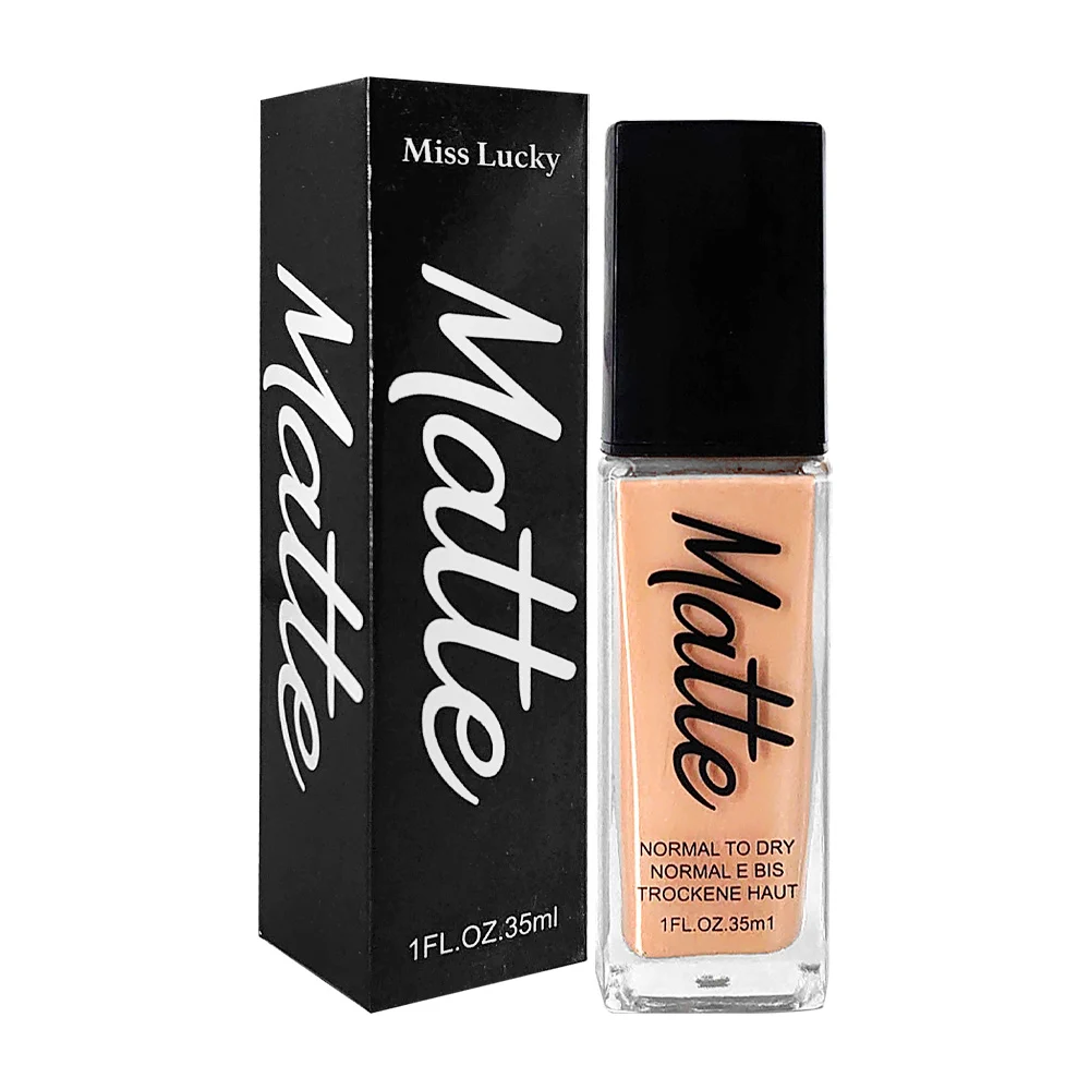 Base de maquillaje liquida miss lucky con acabado matte, de 35 ml en variedad de tonos / mk001 / m24