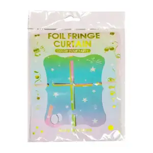 Cortina foil fringe curtain tipo cuadrada multicolor con estrellas / …