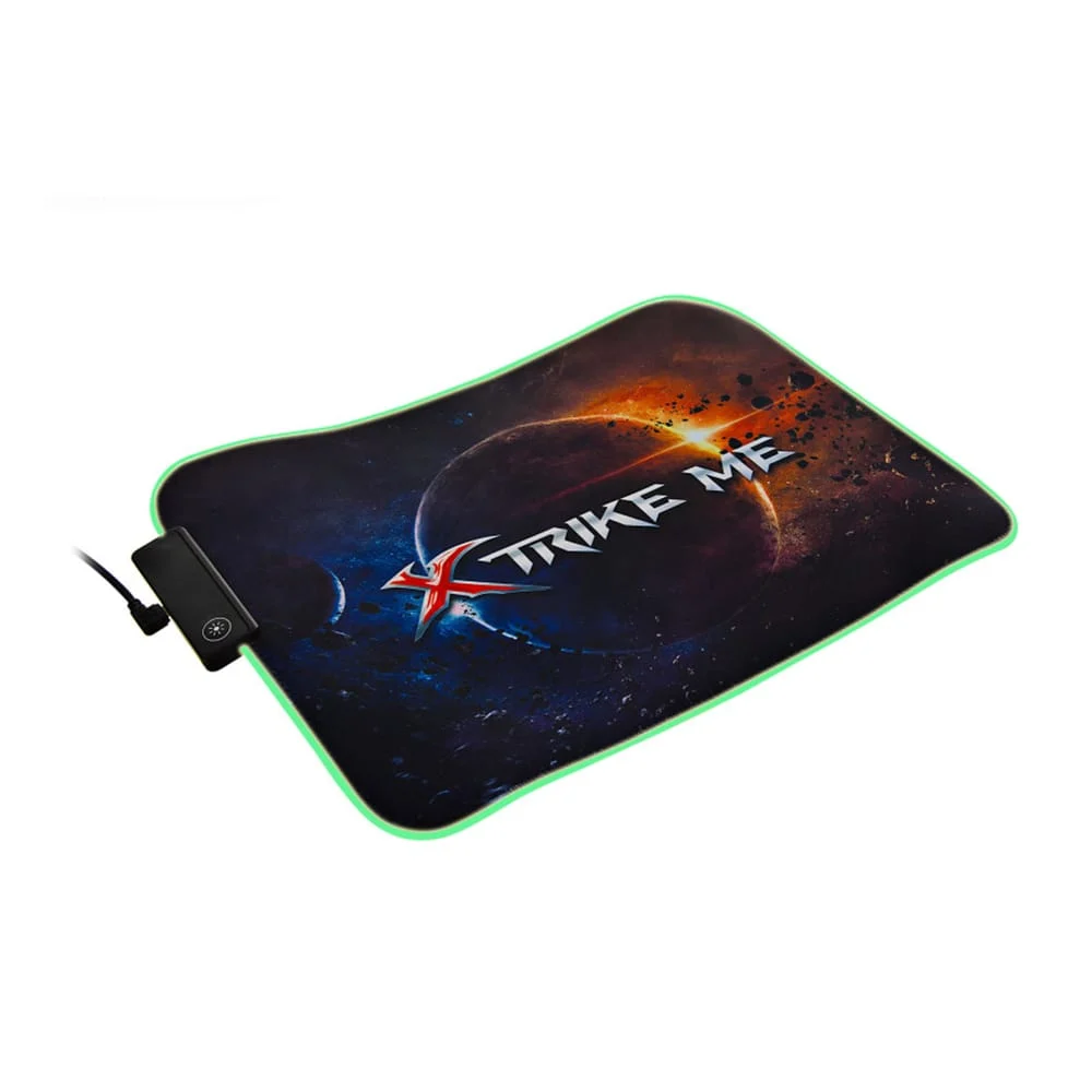 Mouse pad gamer con luces rgb 35x25cm + cable de 1.8m / rgb backlight / xtrike me / mp-602