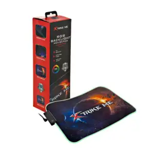 Mouse pad gamer con luces rgb 35x25cm + cable de 1.8m / rgb backlight…