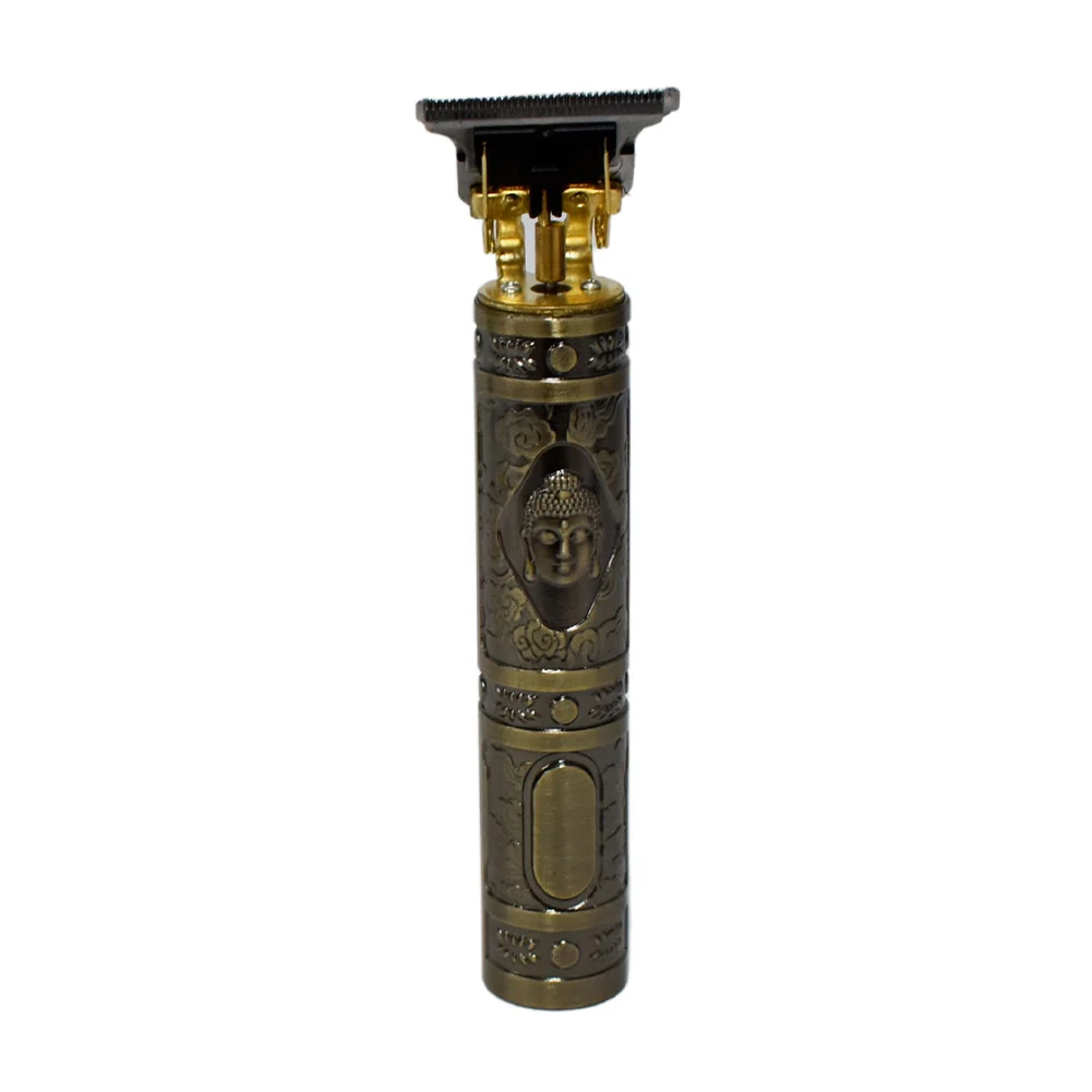 Máquina rasuradora inalámbrica con diseño esculpido de buda de plástico y 4 peinetas intercambiables para el cabello / mr-106p