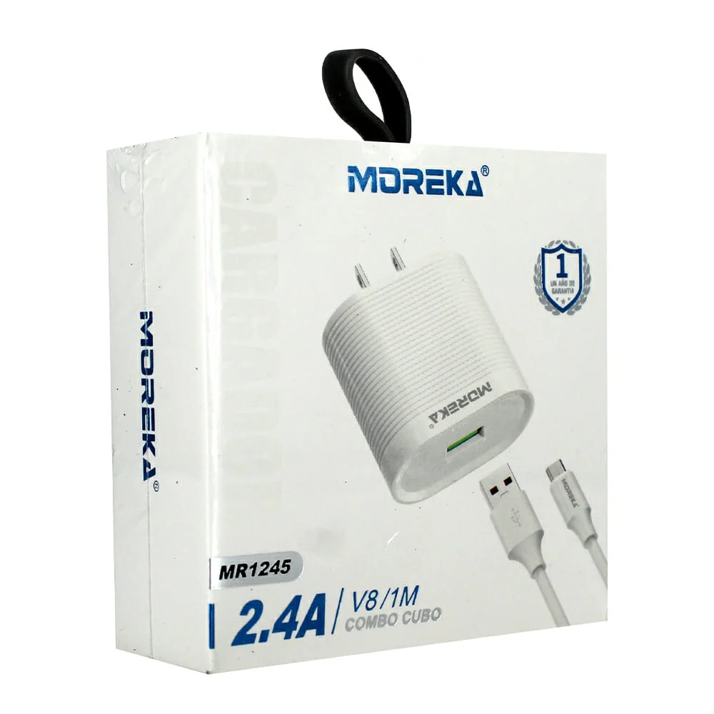Combo cargador 2.4a de 1 metro para entrada v8 / mr1245