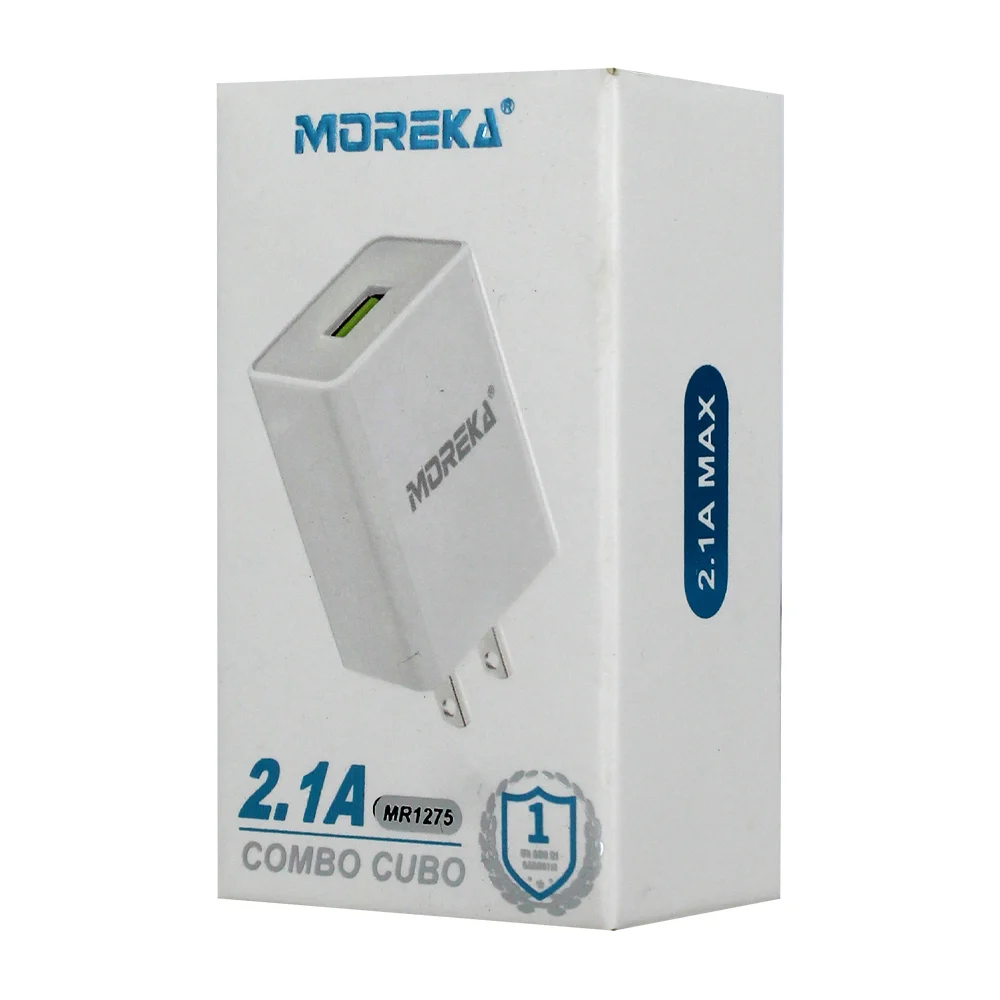 Cubo cargador con puerto usb de 100-240v y 2.1a 10.5w / mr1275