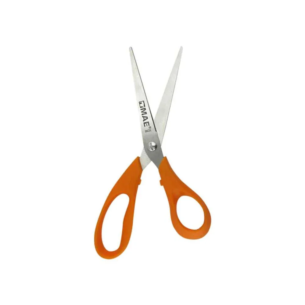 Tijeras metálicas mae para oficina con punta recta de 152mm, variedad de colores / mt-6