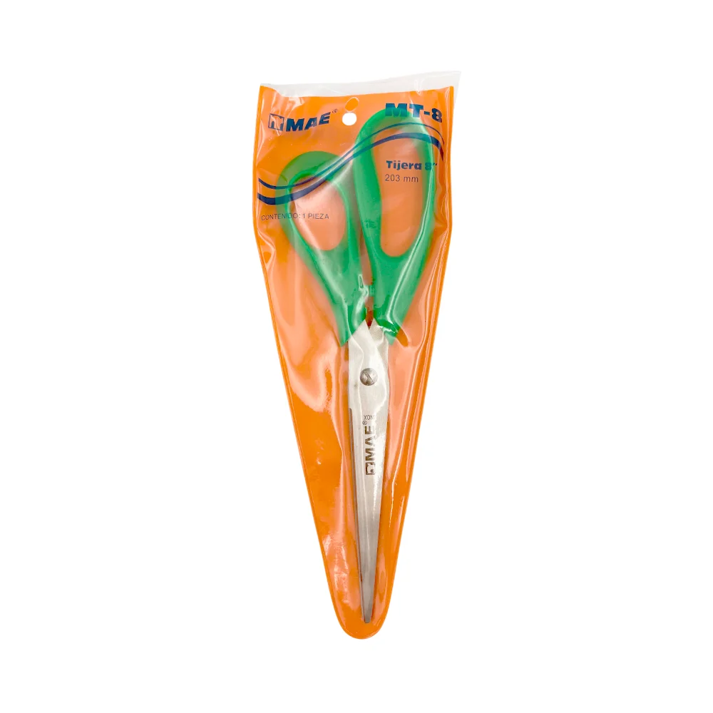 Tijeras metálicas mae de 8 pulgadas con mango de plástico para oficina, 203mm / xoni / mt-8