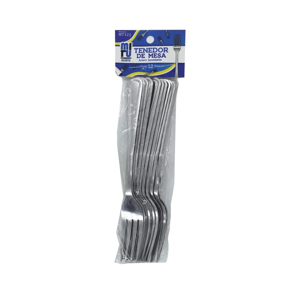 Paquete con 12 tenedores metálicos mitu para cocina / mt121