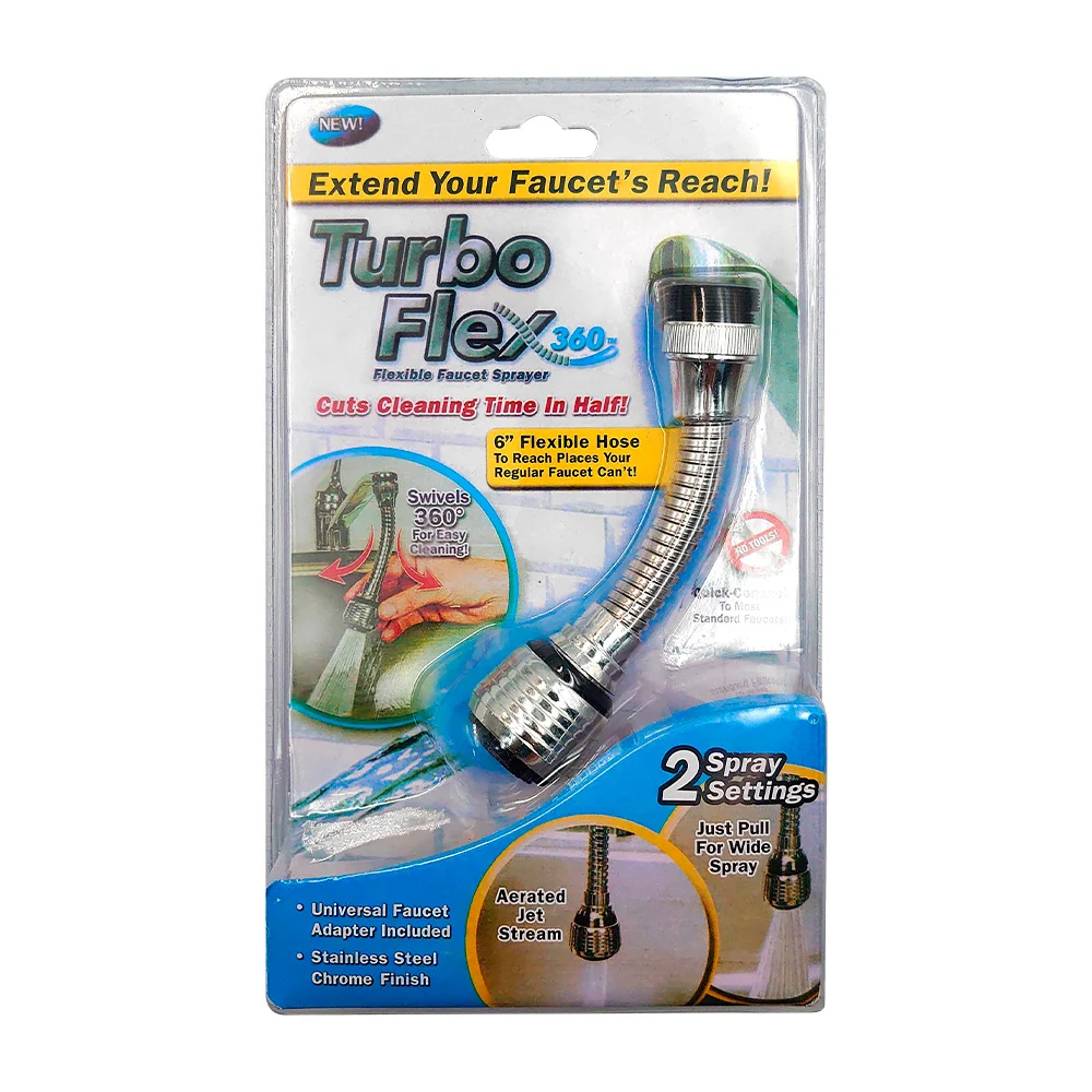 Extensión flexible metálica de 6 pulgadas con 2 modos de chorro para llave de grifo / turbo flex / mt1262