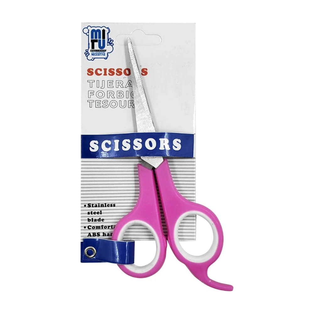 1pza Tijeras metálicas scissors con punta recta, variedad de colores / mt241