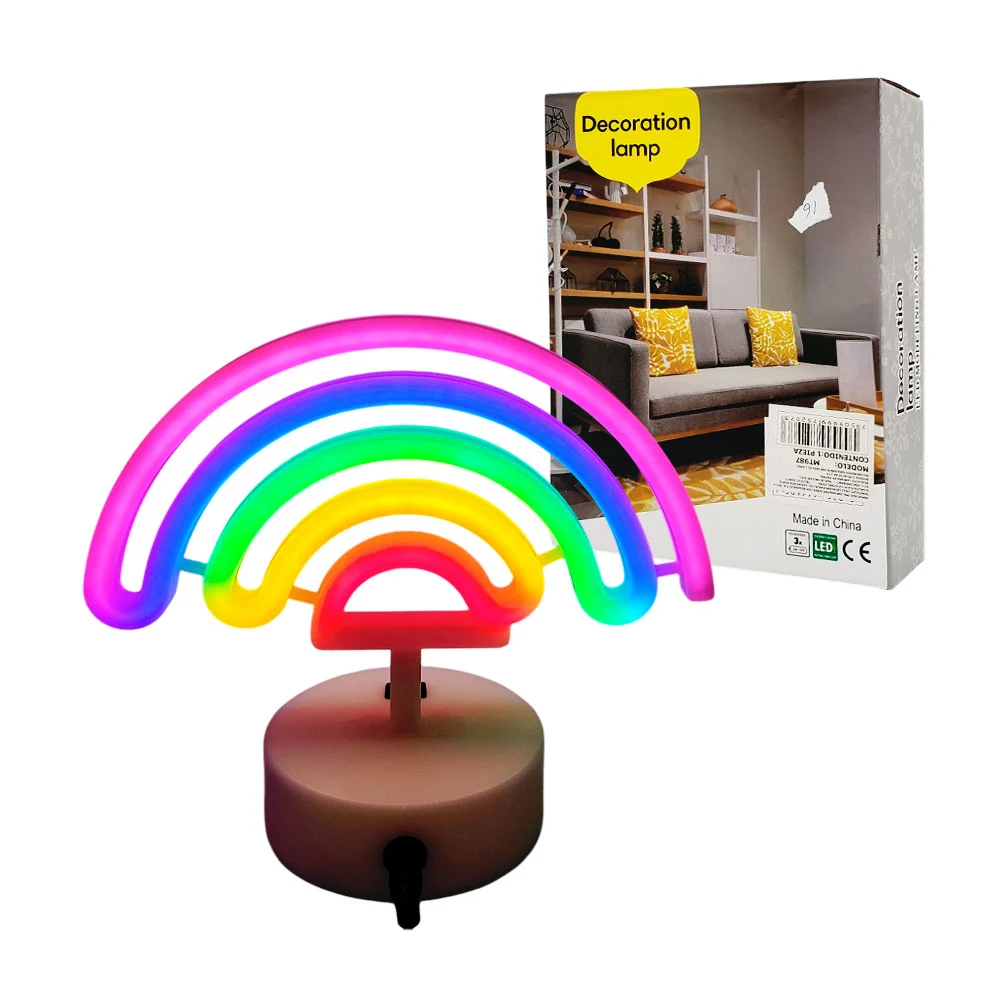 Lámpara led decorativa en forma de arcoíris con luces multicolor / decoration lamp