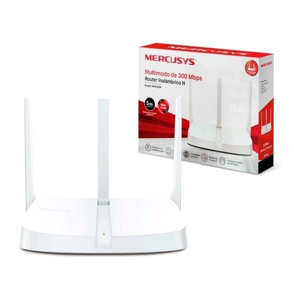 Router repetidor wifi inalámbrico multimodo de 300mbps con 3 antenas omnidireccionales / mw306r