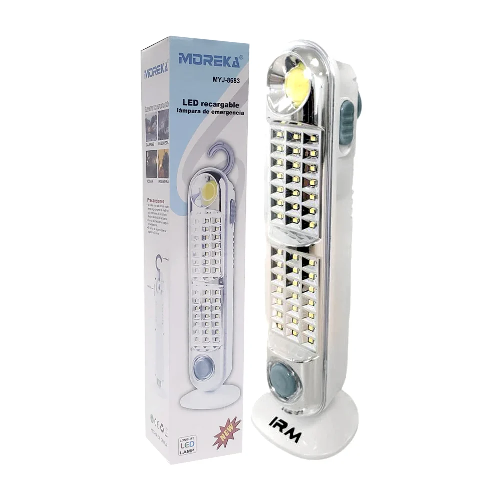 Lámpara led portátil de emergencia recargable con 43 leds / myj-8683 / myj-8683u