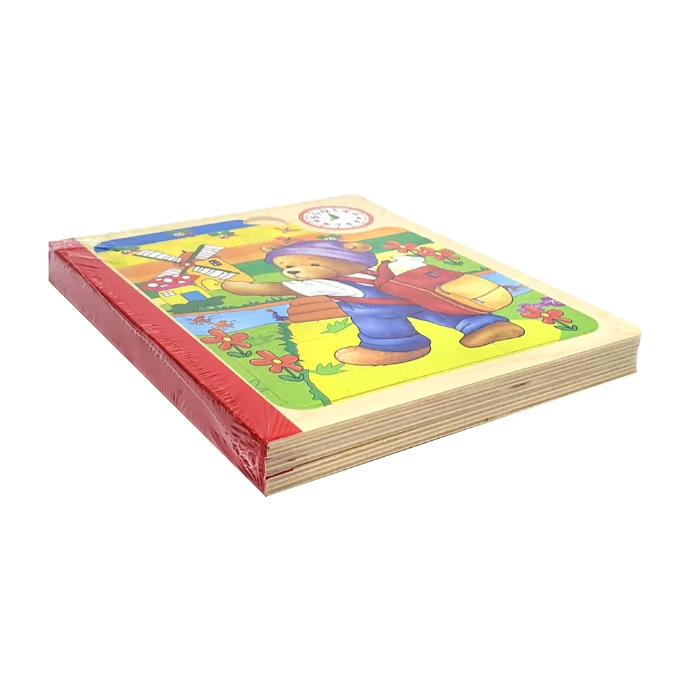 Kit de 6 rompecabezas didácticos de madera con estilo de libro, variedad de modelos / happy growing mzp-120 / c1907