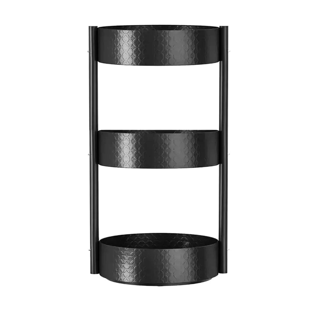 Estante organizador multifuncional metálico de 3 niveles 26x25x24cm / storage rack / mzy-1203