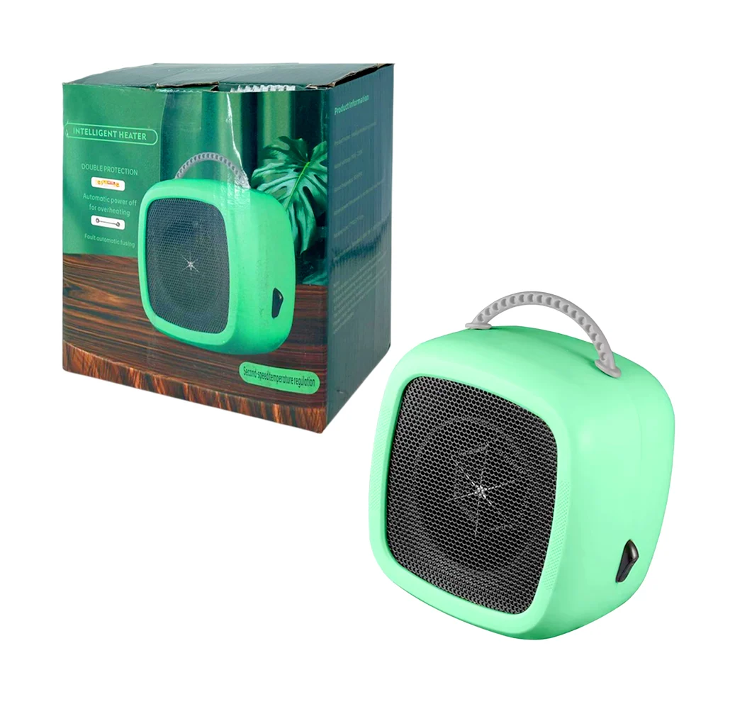 Mini calefactor cuadrado personal con agarradera, variedad de colores / intelligent heart