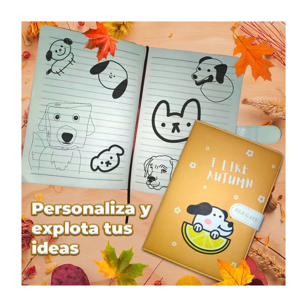 Libreta cuaderno kawaii a5 con portada a...