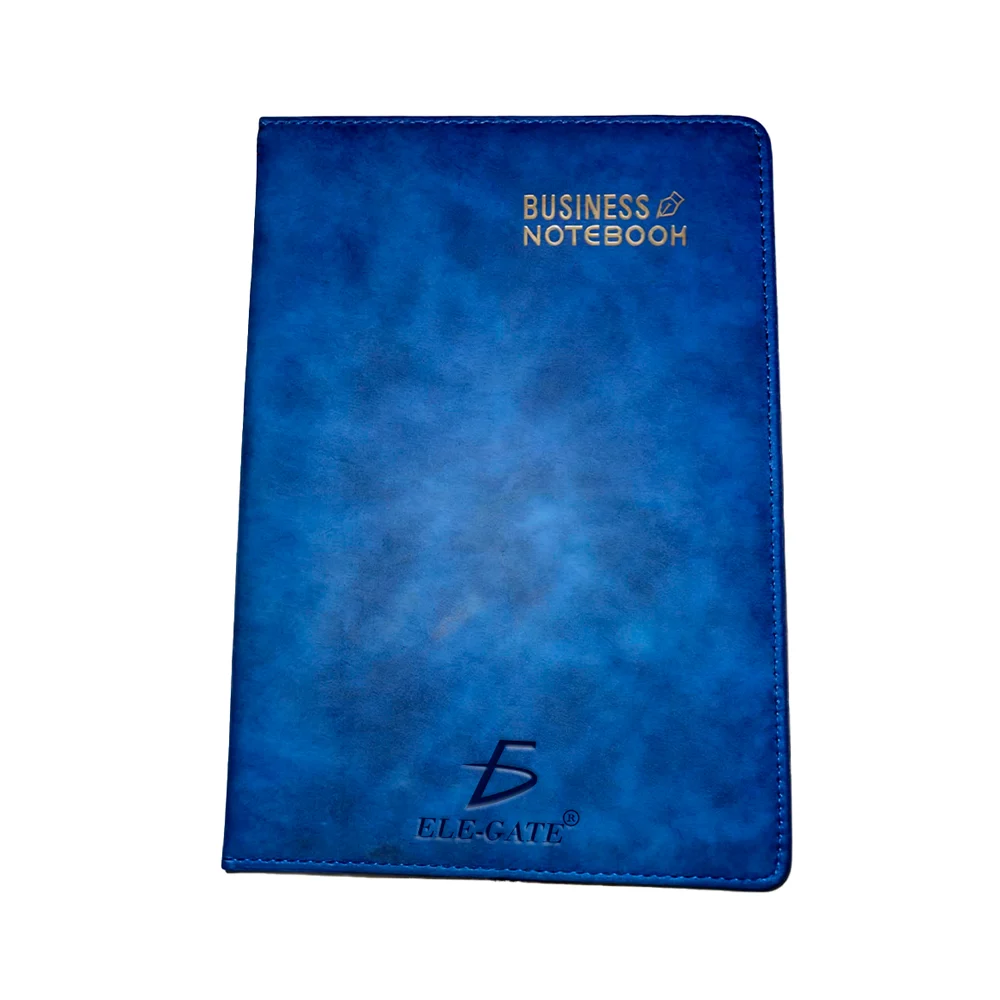 Libreta cuaderno organizador con portada elegante y acolchada color azul / off.01.21