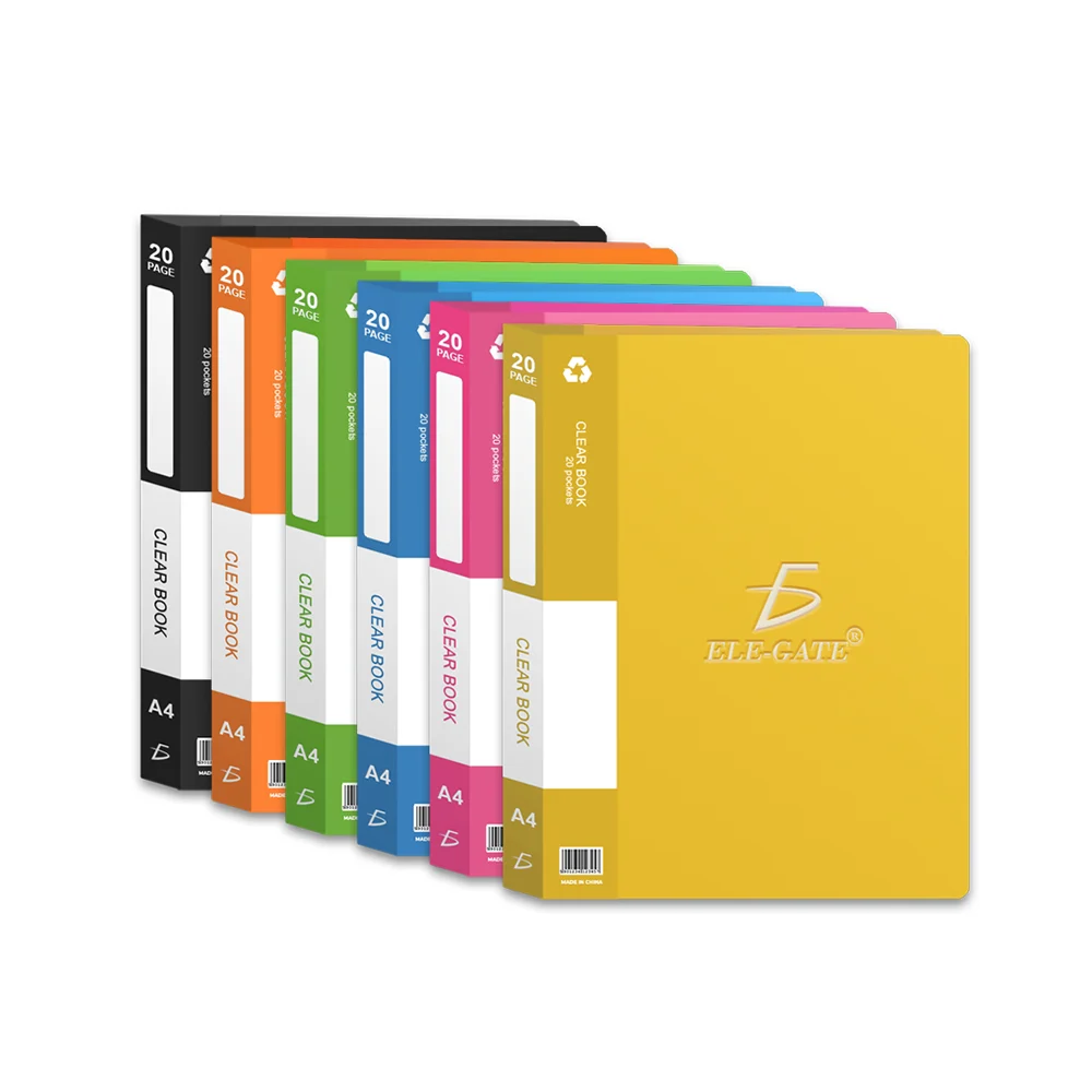 Carpeta de plástico de colores con etiquetas de identificación tamaño a4 / off.03.5