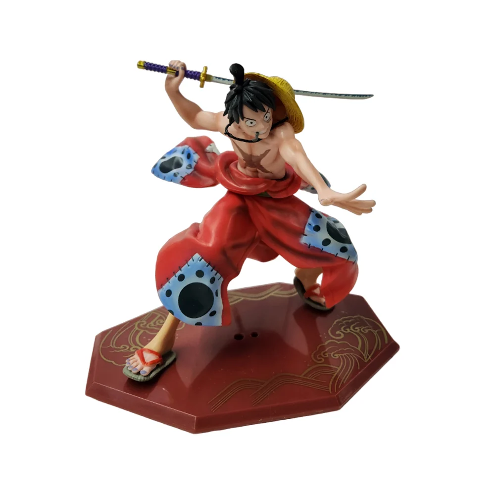 Figura coleccionable con forma de monkey. d. luffy de one piece con base y accesorios / mx-23