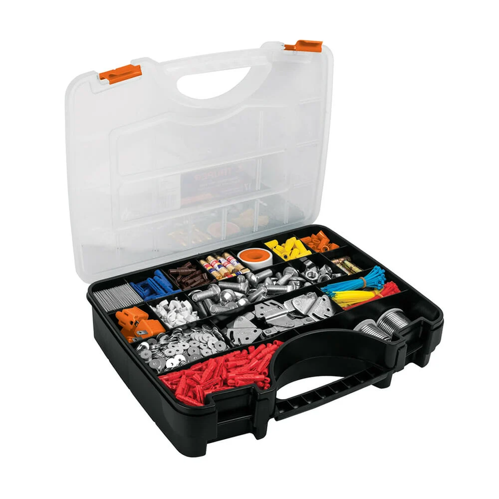 Organizador multifuncional truper de plástico con 17 compartimentos para herramienta / 19939