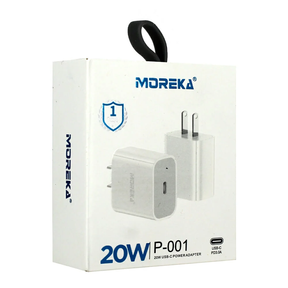 Cubo cargador moreka con entrada tipo-c de 20w / p-001
