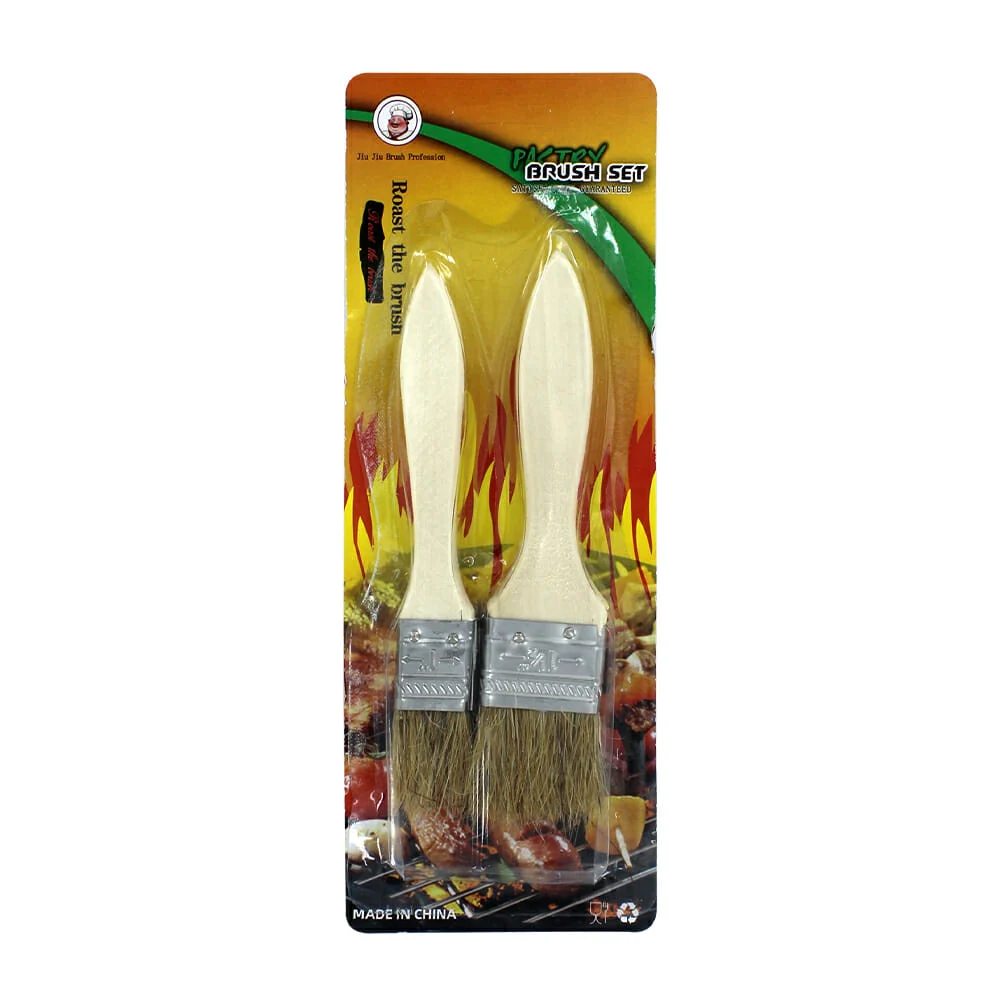 Blíster con 2 brochas de distintos tamaños para bañar o marinar comida roast the brush / P101