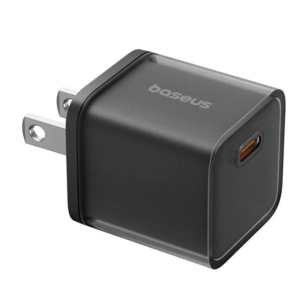 Cubo de carga rápida baseus en color negro con puerto tipo-c, 30w / car006n