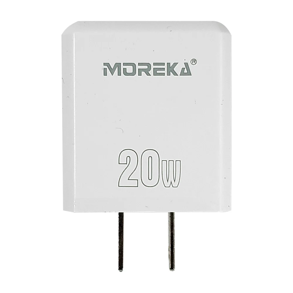 Combo cargador moreka con puerto tipo-c y cable con entrada tipo-c a tipo-c, 20w / p206