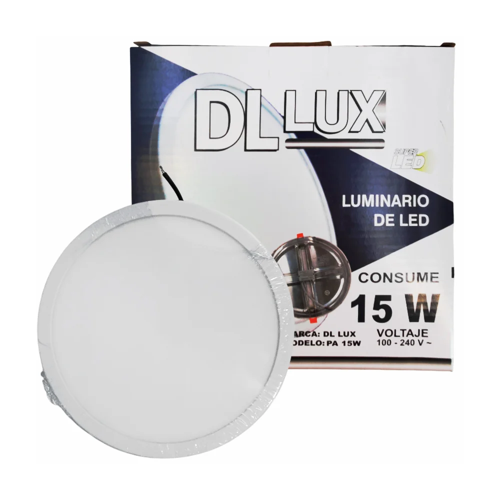 Lámpara led tipo plafón redondo dl lux de luz blanca con 1050 lúmenes para el techo, 15w, 175x10mm / pa 15w