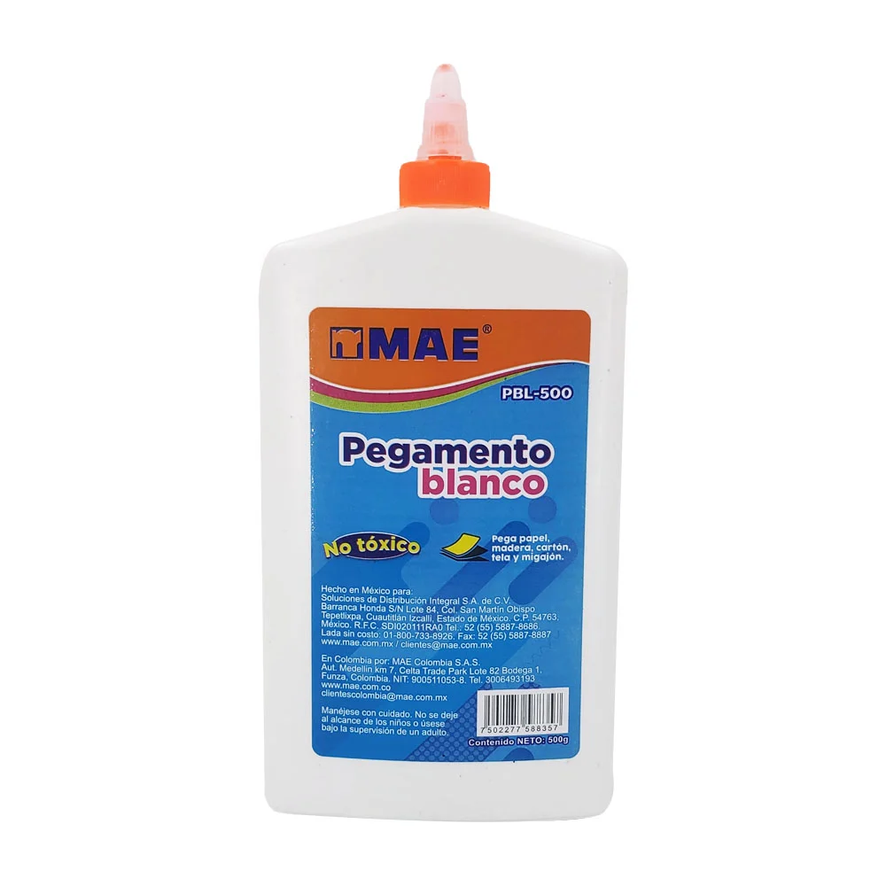 1pza Pegamento resistol líquido blanco mae, 500g / pbl-500