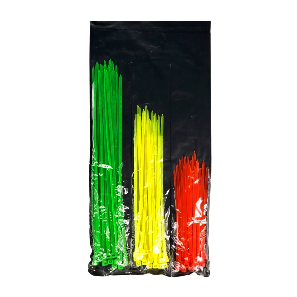Paquete de 150 cinchos con 3 medidas diferentes, variedad de colores / pf012 / rejilla de tres puntos